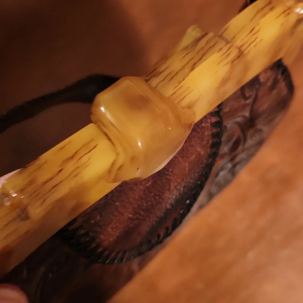 Vintage 1920s Elegant Brown Leather Handbag - Picture 12 of 12